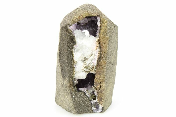 Amethyst Crystals and Chabazite in Basalt - India #266924